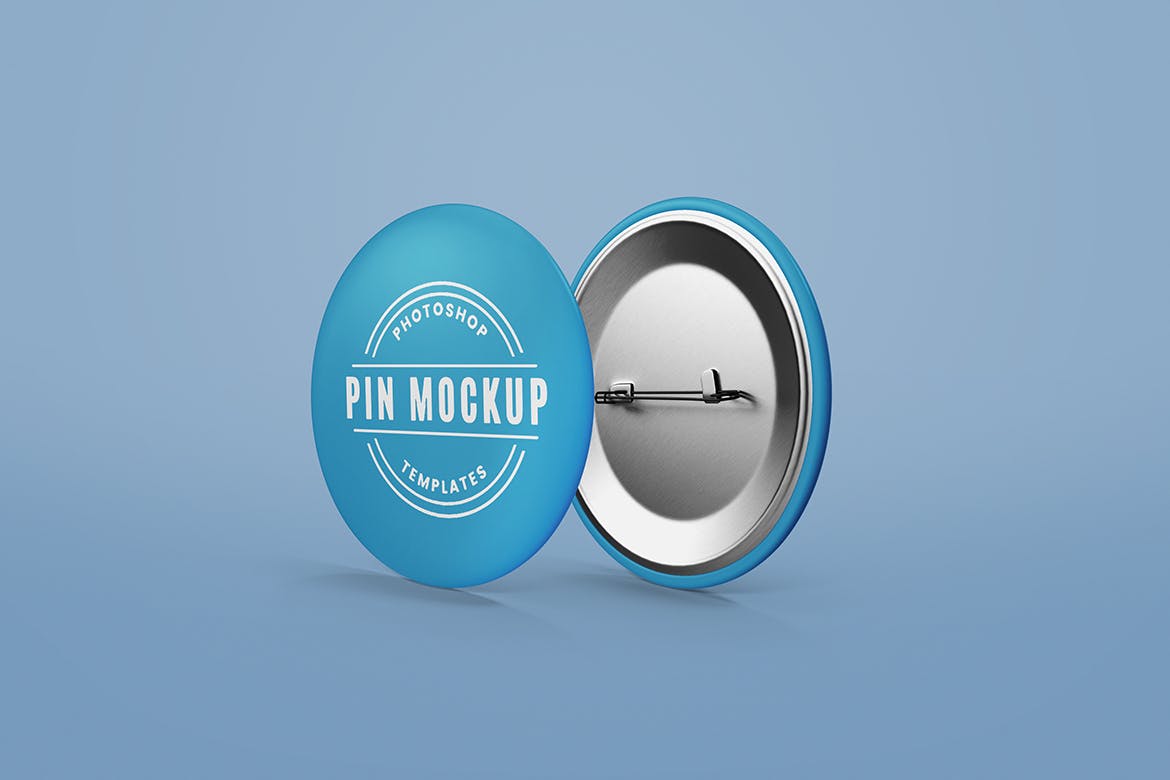 金属别针胸针Logo设计样机 Pin Mockups 样机素材 第4张