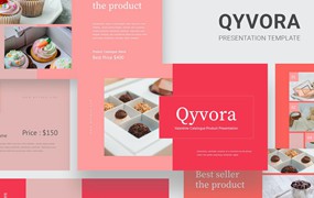 情人节食品目录Powerpoint模板下载 Qyvora – Valentine Catalogue Powerpoint