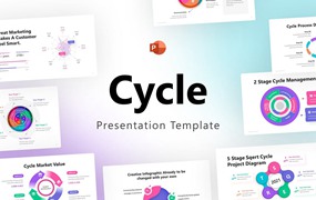 循环信息图表PPT模板 Cycle Infographic PowerPoint Template