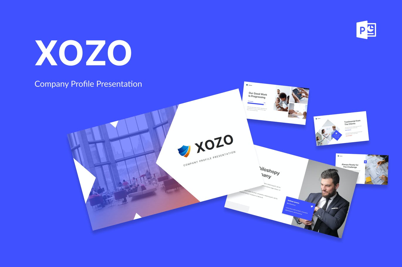 公司简介PowerPoint演示模板 Xozo – Company Profile Presentation PowerPoint 幻灯图表 第1张