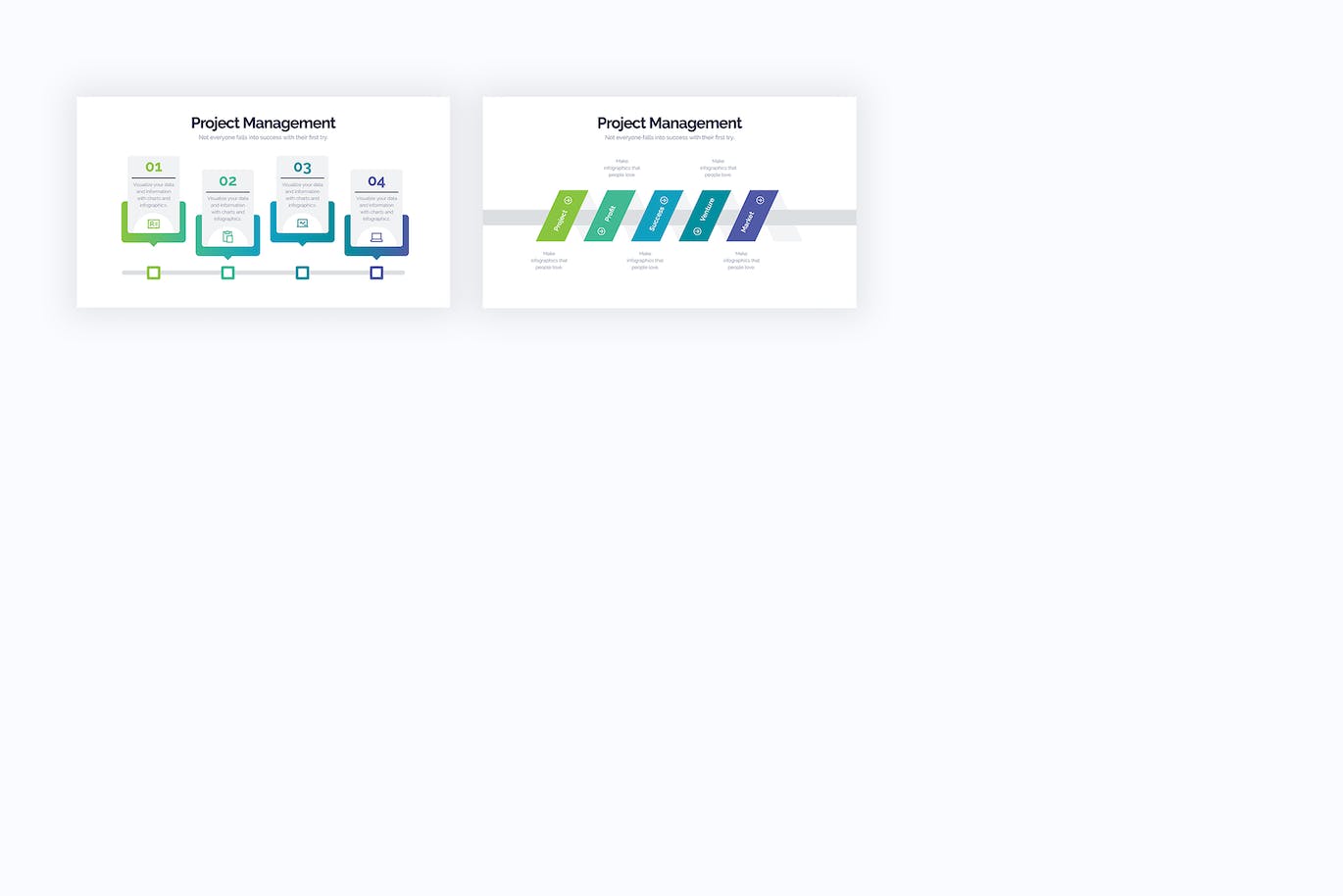 项目管理信息图表矢量模板 Project Management Illustrator Infographics 幻灯图表 第4张