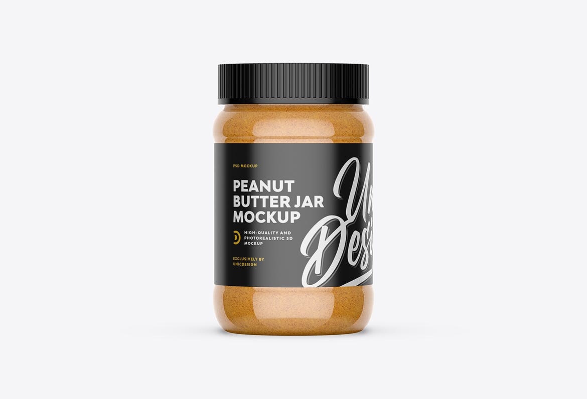 花生酱罐商标包装设计样机 Peanut Butter Jar Mockup 样机素材 第2张