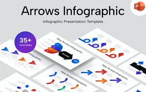 箭头信息图表PowerPoint演示文稿模板 Arrows Infographic PowerPoint Template
