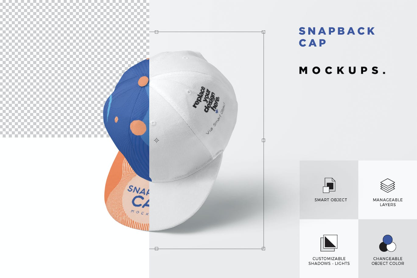 棒球帽运动品牌设计样机 Snapback Cap Mockups 样机素材 第4张