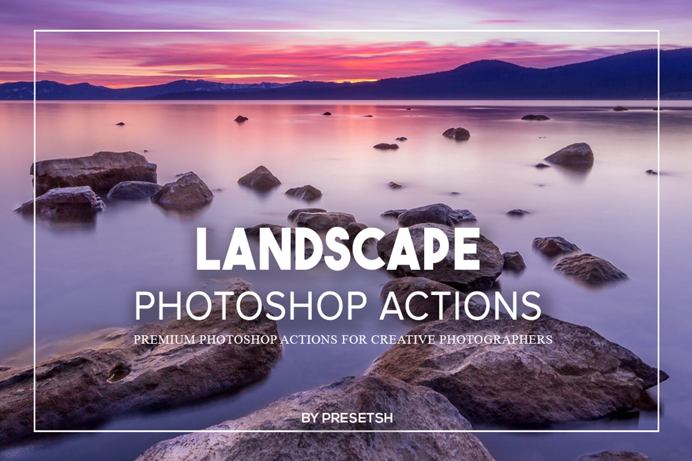 大自然风景照片处理Photoshop动作 Landscape Photoshop Actions 插件预设 第1张