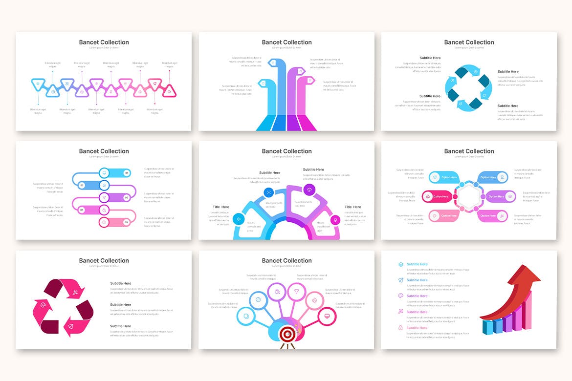 银行数据信息图表Powerpoint模板 Bancet Infographic – Powerpoint Template 幻灯图表 第4张