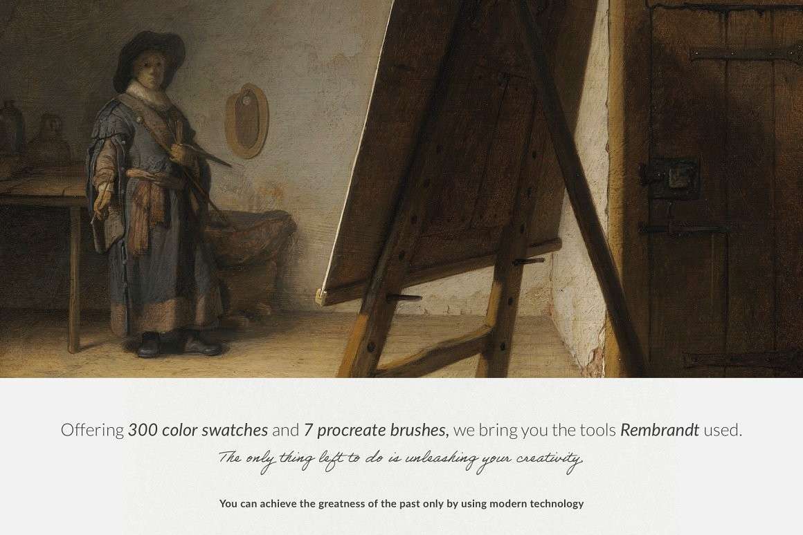 伦勃朗（Rembrandt）古典艺术油画Procreate笔刷 笔刷资源 第3张