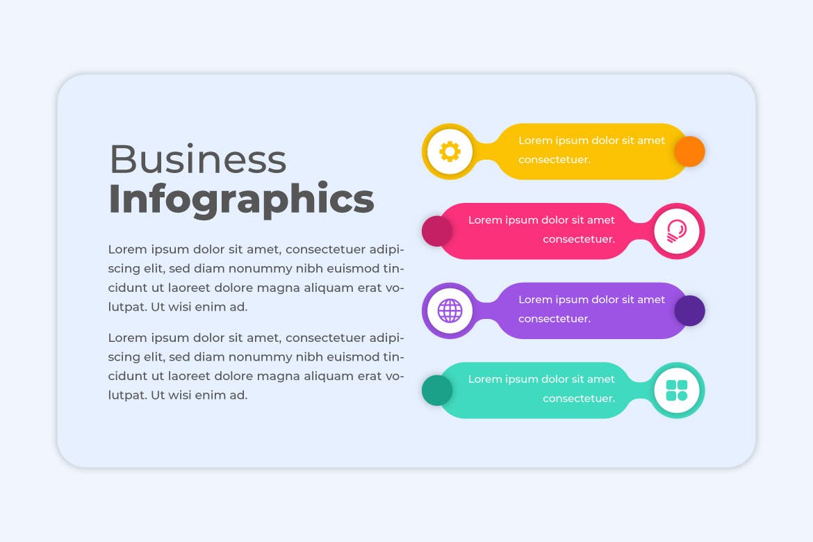 创意步骤信息数据图表设计素材 Creative Infographics Bundle 幻灯图表 第3张