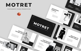 摄影工作室PPT演示文稿 Motret – Photography Studio Powerpoint Template