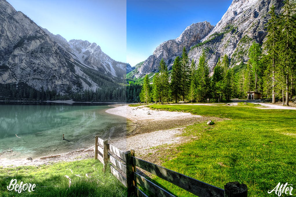 大自然风景照片处理Photoshop动作 Landscape Photoshop Actions 插件预设 第3张