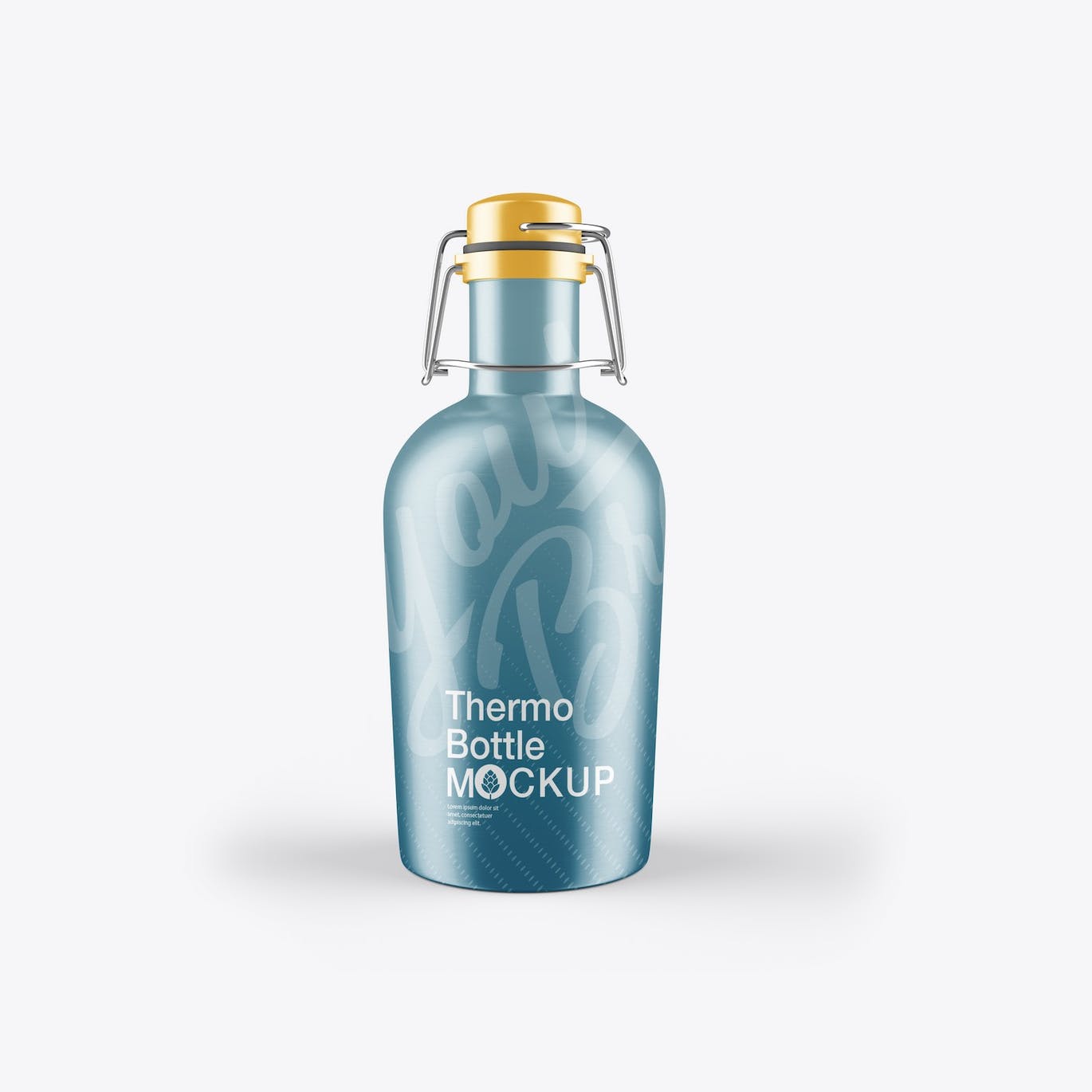 金属热水瓶包装设计样机 Thermo Bottle Mockup 样机素材 第2张