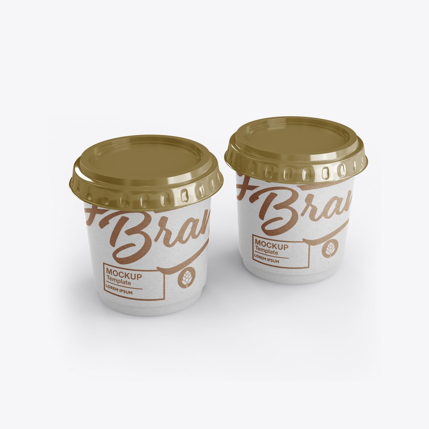 盖子纸咖啡杯品牌包装设计样机套装 Set Paper Coffee Cup With Sleeve Mockup 样机素材 第13张