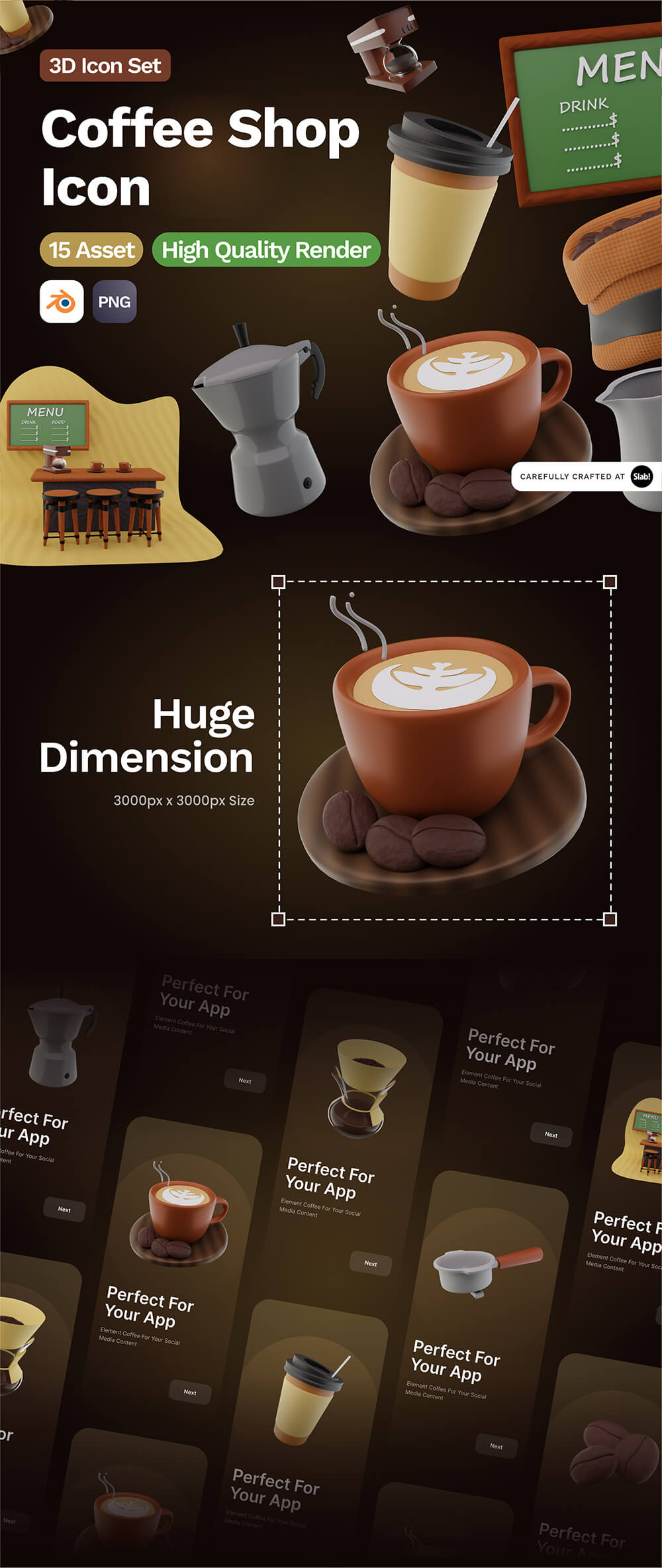 3D咖啡店图标素材 图标素材 第1张