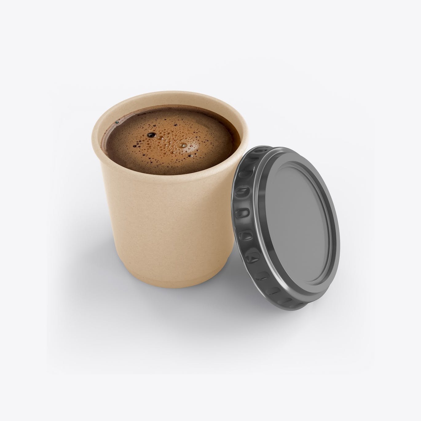 盖子纸咖啡杯品牌包装设计样机套装 Set Paper Coffee Cup With Sleeve Mockup 样机素材 第9张