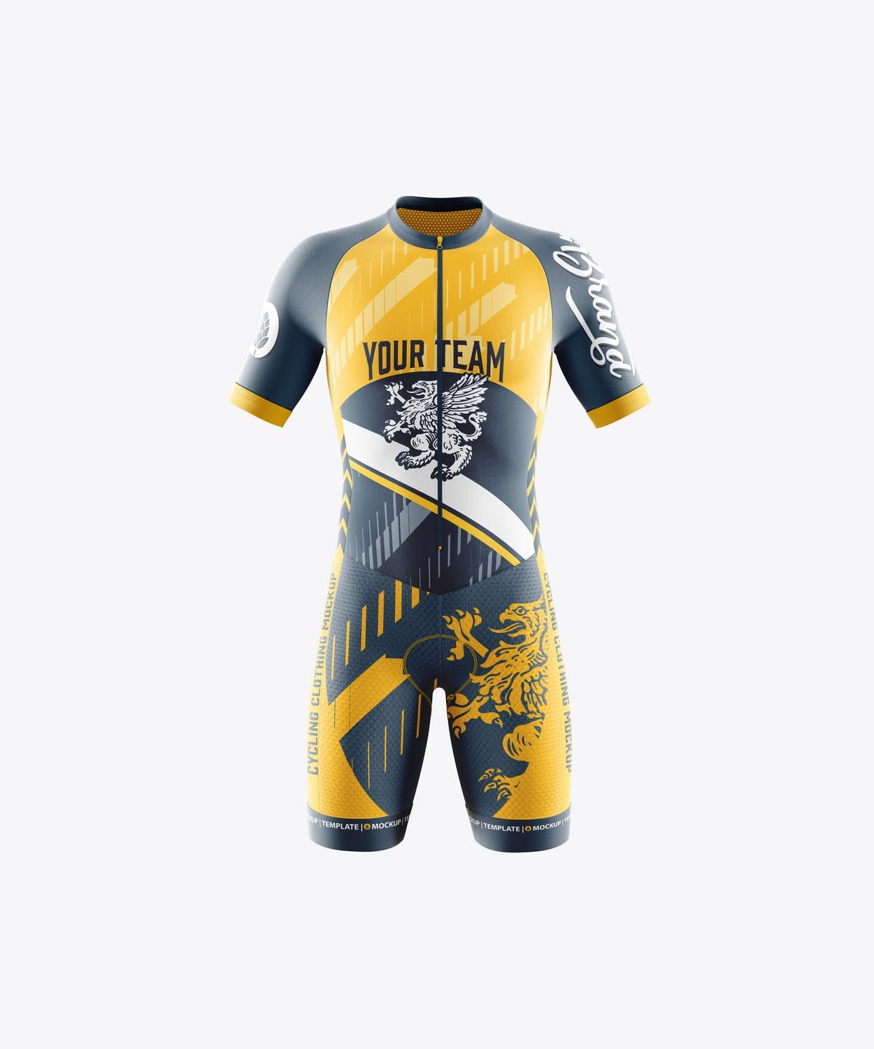 男子运动套装自行车服装品牌设计样机 Sport Cycling Suit for Men Mockup 样机素材 第13张