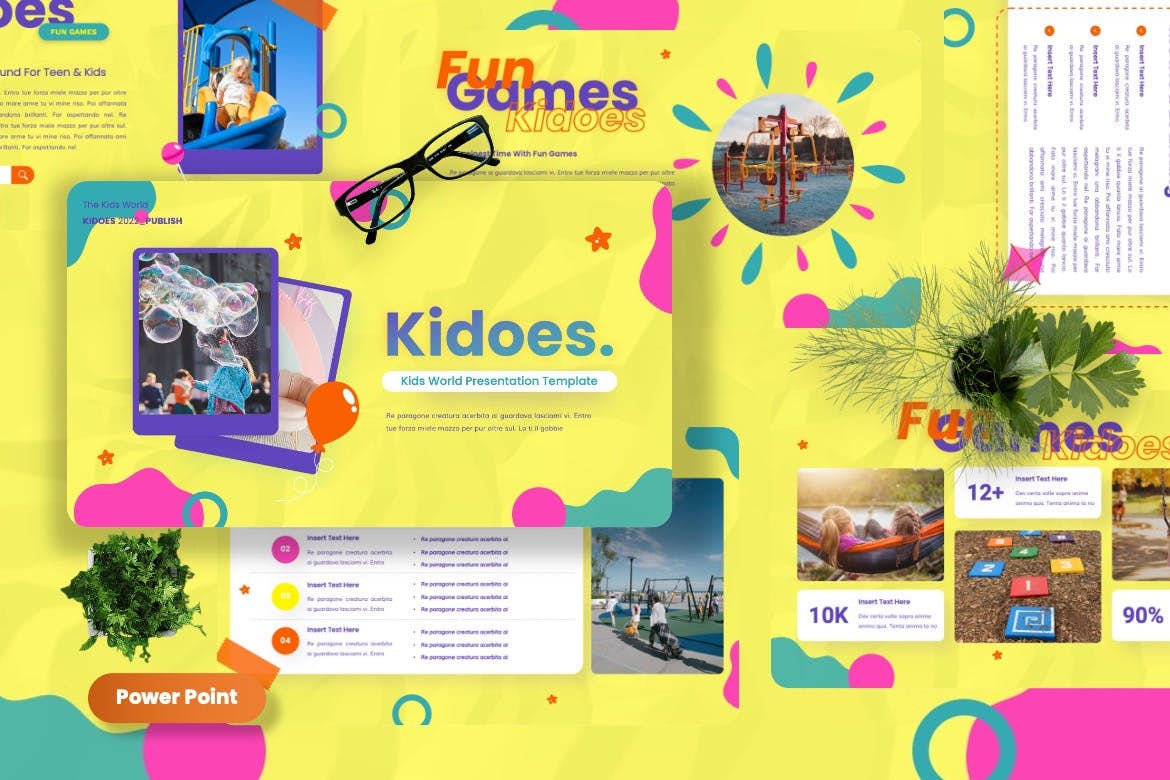 儿童世界PPT创意模板 Kidoes – Kids World Powerpoint Templates 幻灯图表 第1张