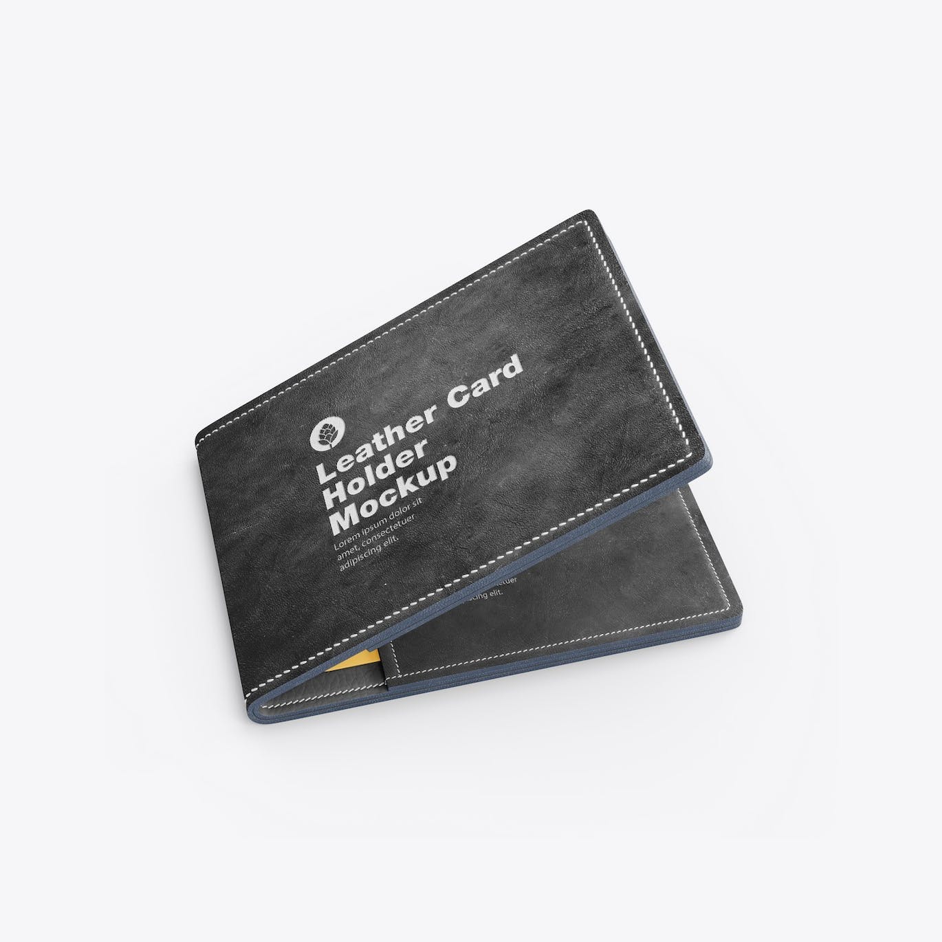 皮革卡片钱包夹设计样机模板 Leather Card Holder Mockup 样机素材 第8张
