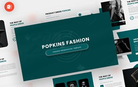 时尚品牌演示PPT幻灯片模板下载 Popkins – Fashion Powerpoint Template