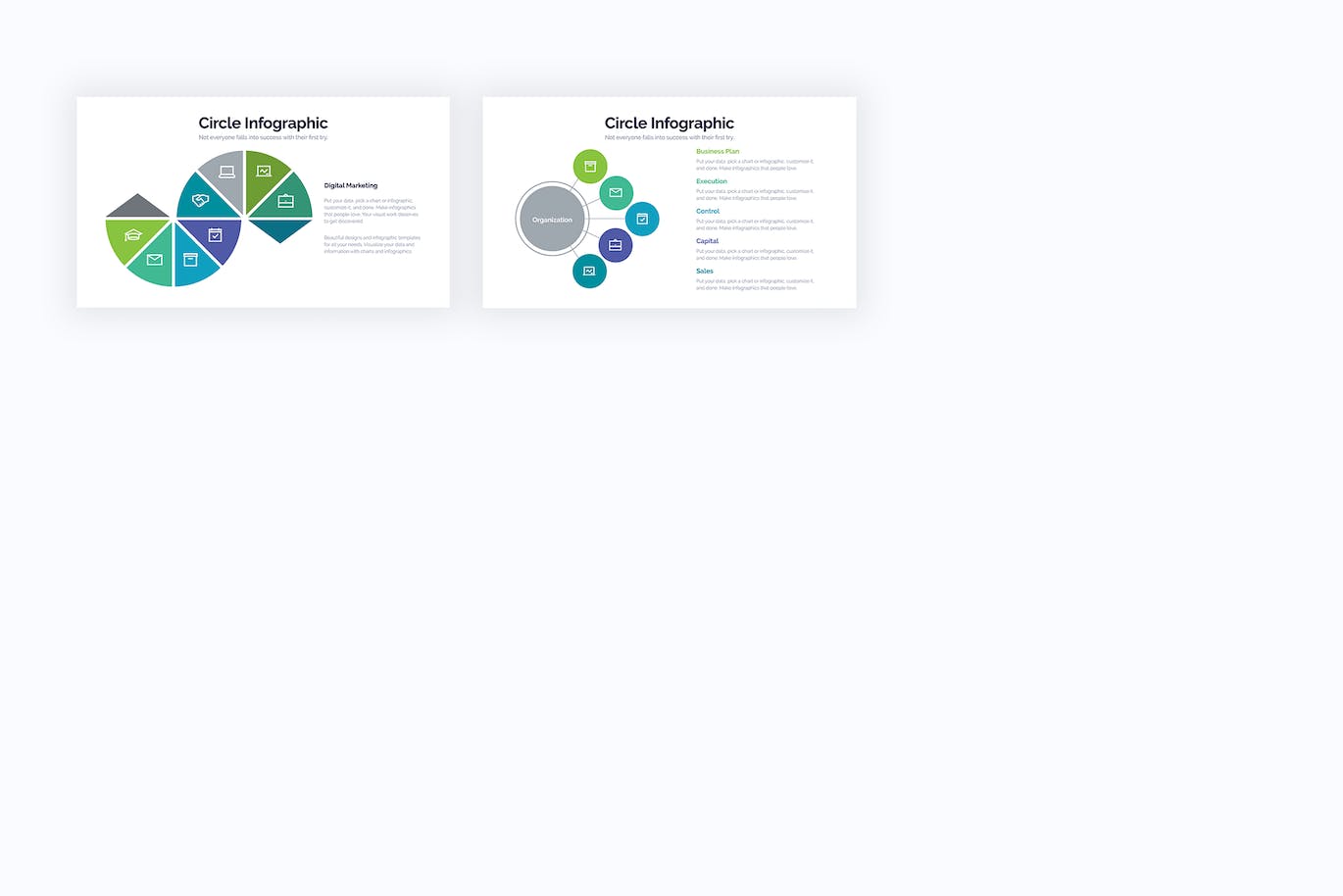 圆形分类信息图表设计AI矢量模板 Business Circle Illustrator Infographics 幻灯图表 第4张