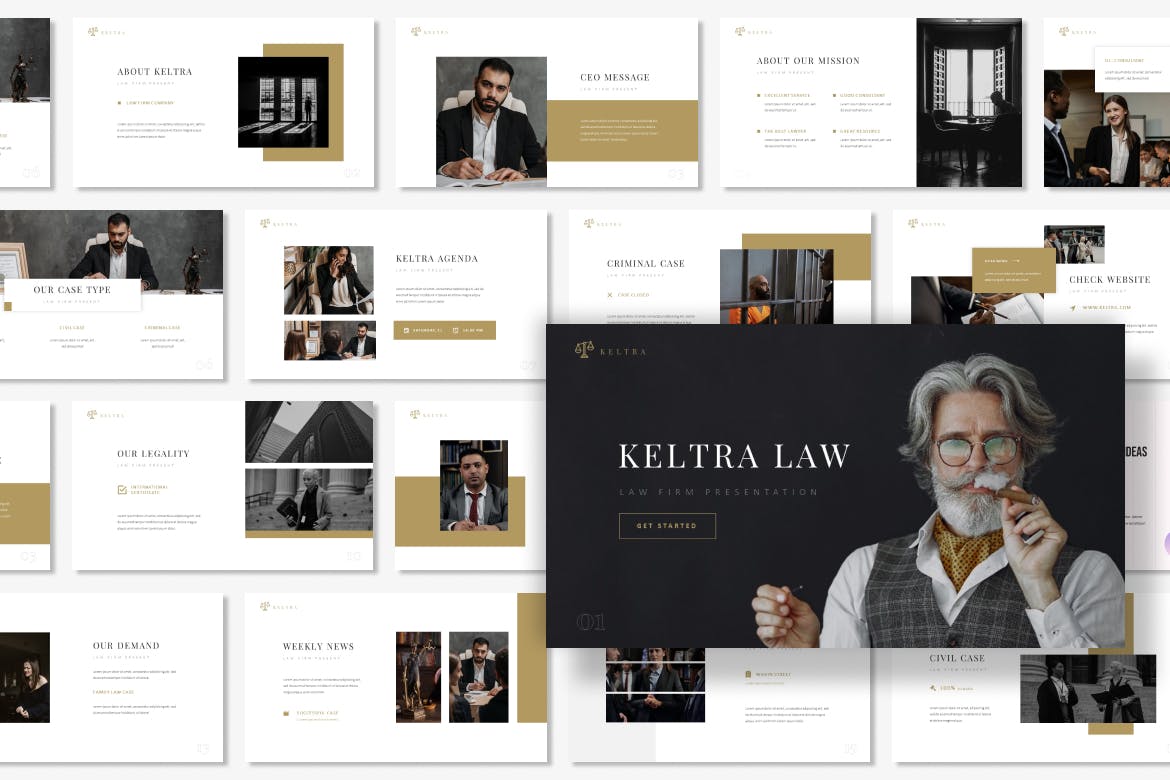 律师事务所PowerPoint演示文稿模板 Keltra – Law firm presentation PowerPoint 幻灯图表 第2张
