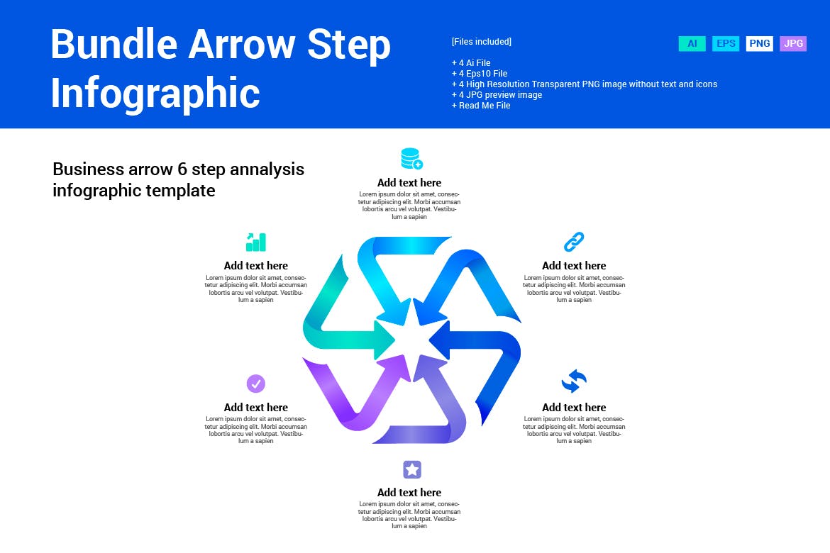 箭头步骤信息图表设计模板 Bundle Arrow Step Infographic 幻灯图表 第2张