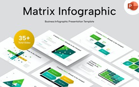 矩阵信息图表PowerPoint演示文稿模板 Matrix Infographic PowerPoint Template