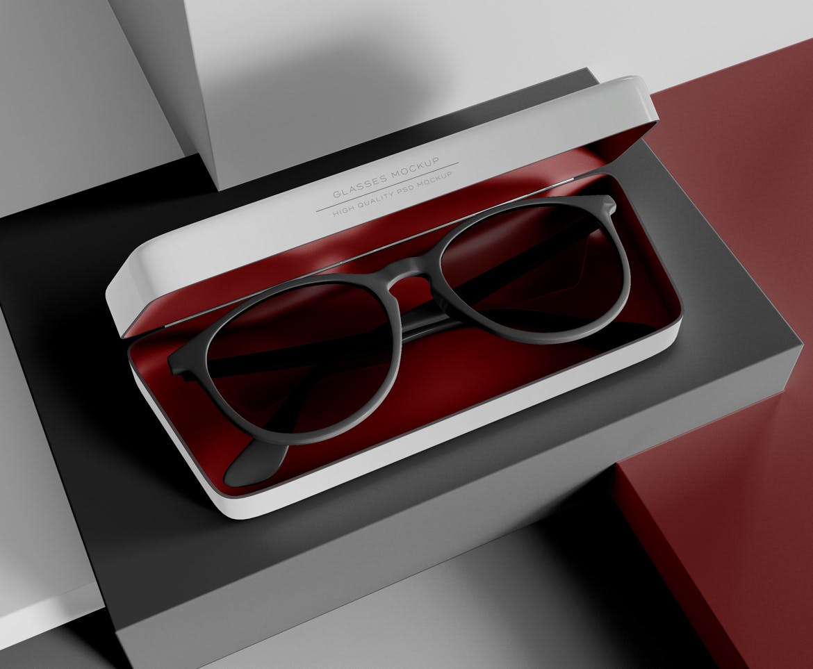 太阳镜眼镜品牌包装设计样机 Sunglasses Mockup 样机素材 第4张