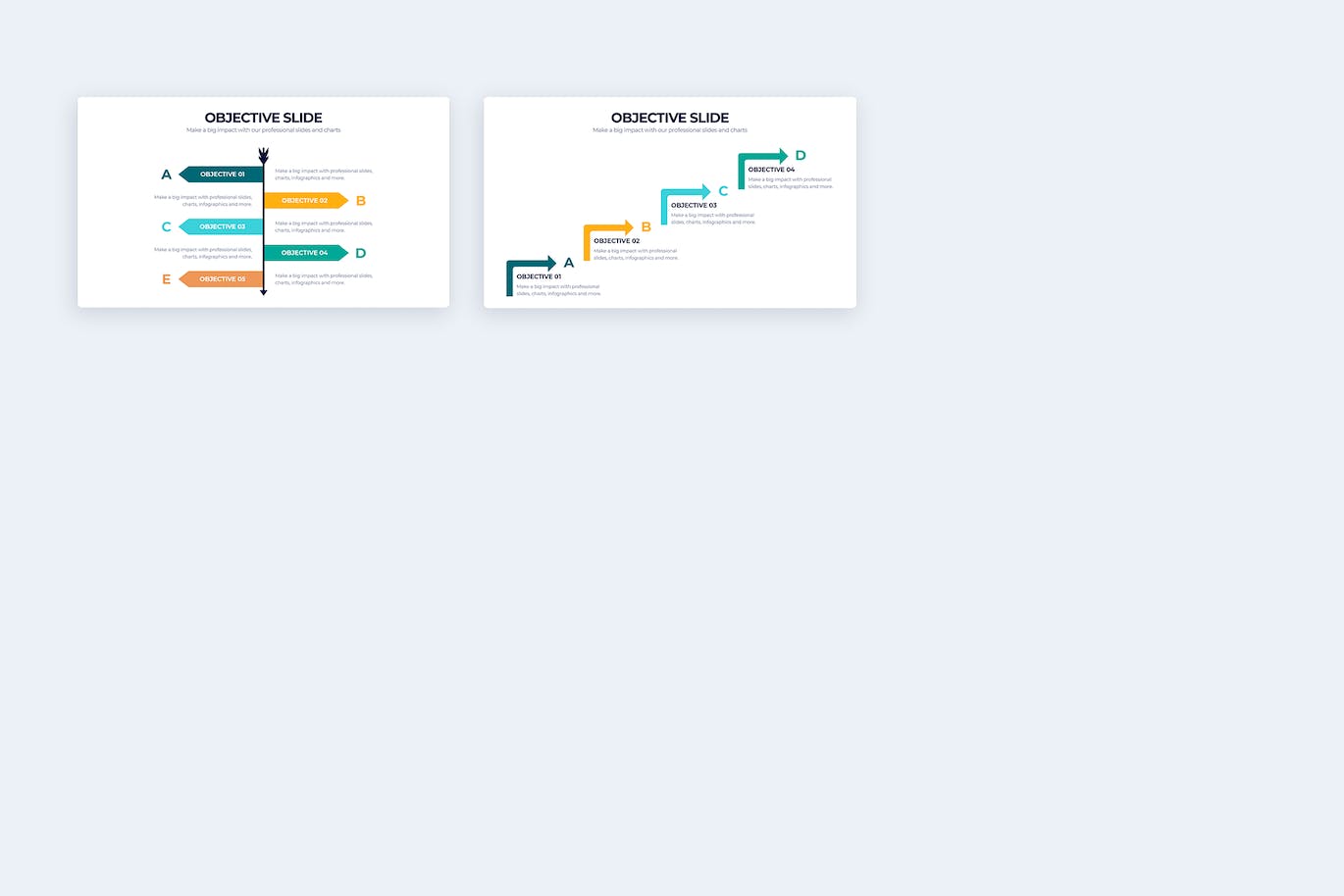 企业目标信息图表矢量模板 Business Objective Slides Illustrator Infographics 幻灯图表 第4张