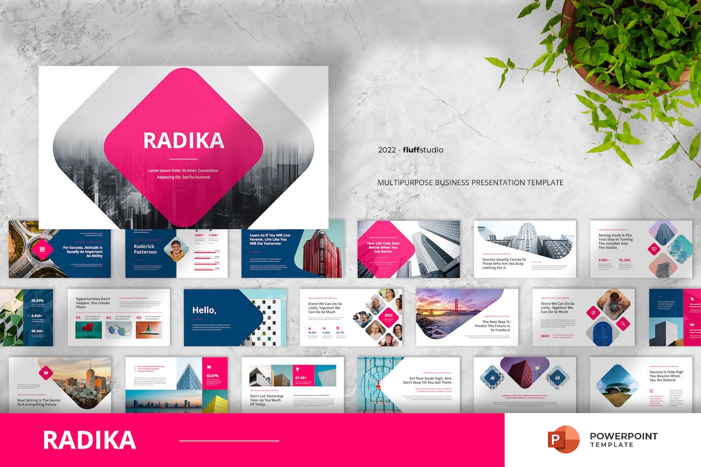 公司产品介绍幻灯片演示PPT模板 Radika – Multipurpose Powerpoint Template 幻灯图表 第1张