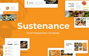 食物食品PPT演示文稿 Sustenance Food PowerPoint Template