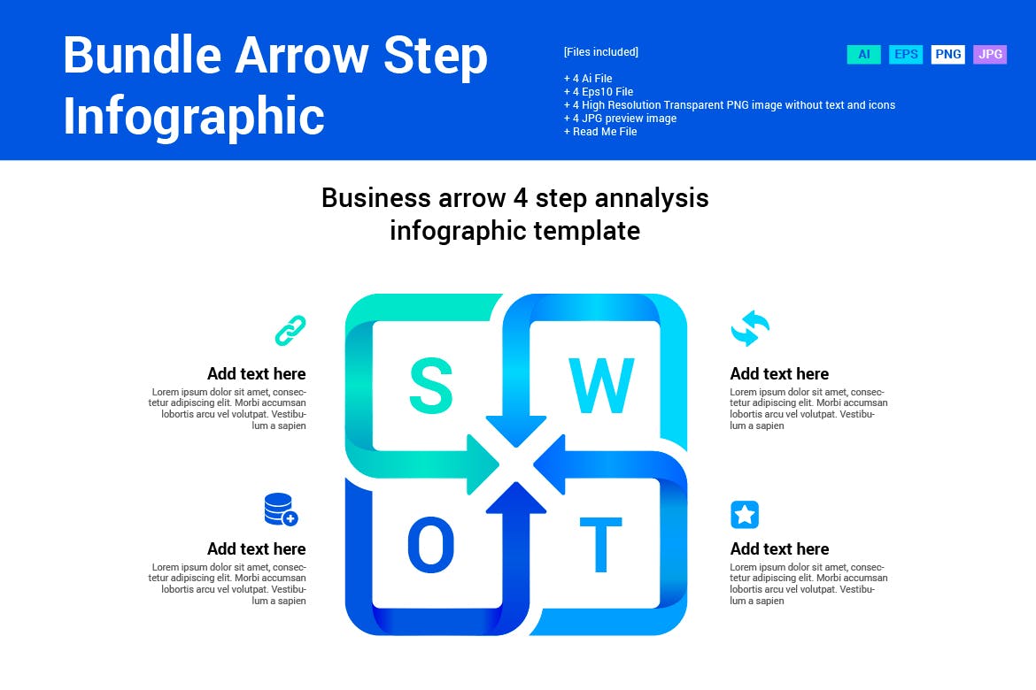 箭头步骤信息图表设计模板 Bundle Arrow Step Infographic 幻灯图表 第5张