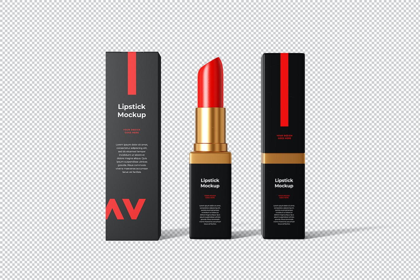 化妆品口红品牌包装设计样机 Lipstick Mockup 样机素材 第4张