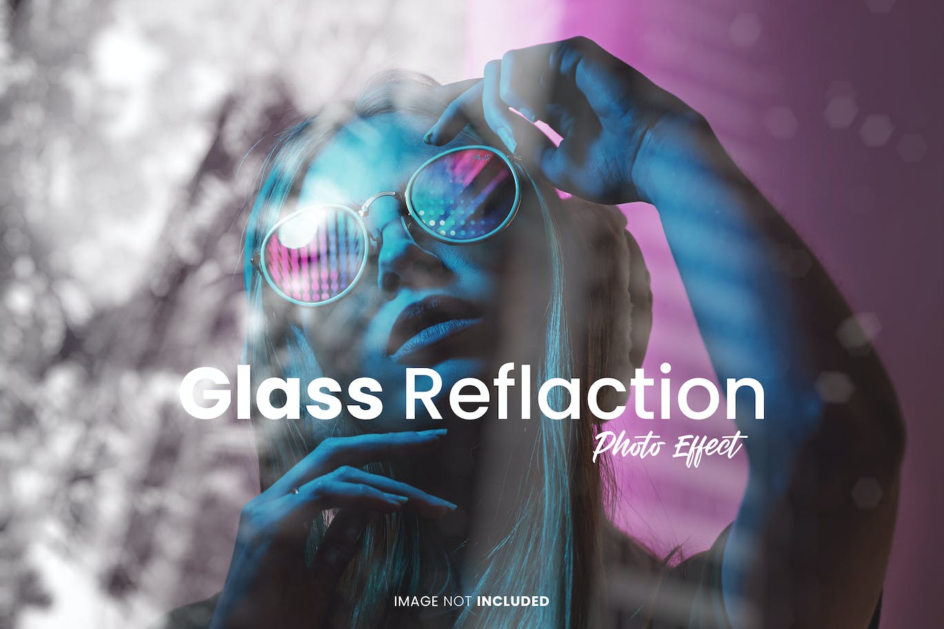 玻璃反射照片特效PS图层样式 Glass Reflaction Photo Effect 插件预设 第1张