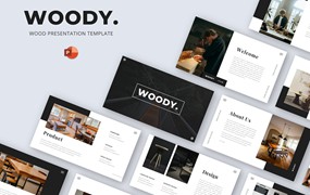 木材家具Powerpoint幻灯片模板 WOODY – Wood PowerPoint Presentation Template