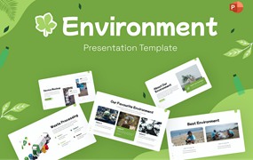 生态环境PPT幻灯片设计模板 Environment Simple PowerPoint Template