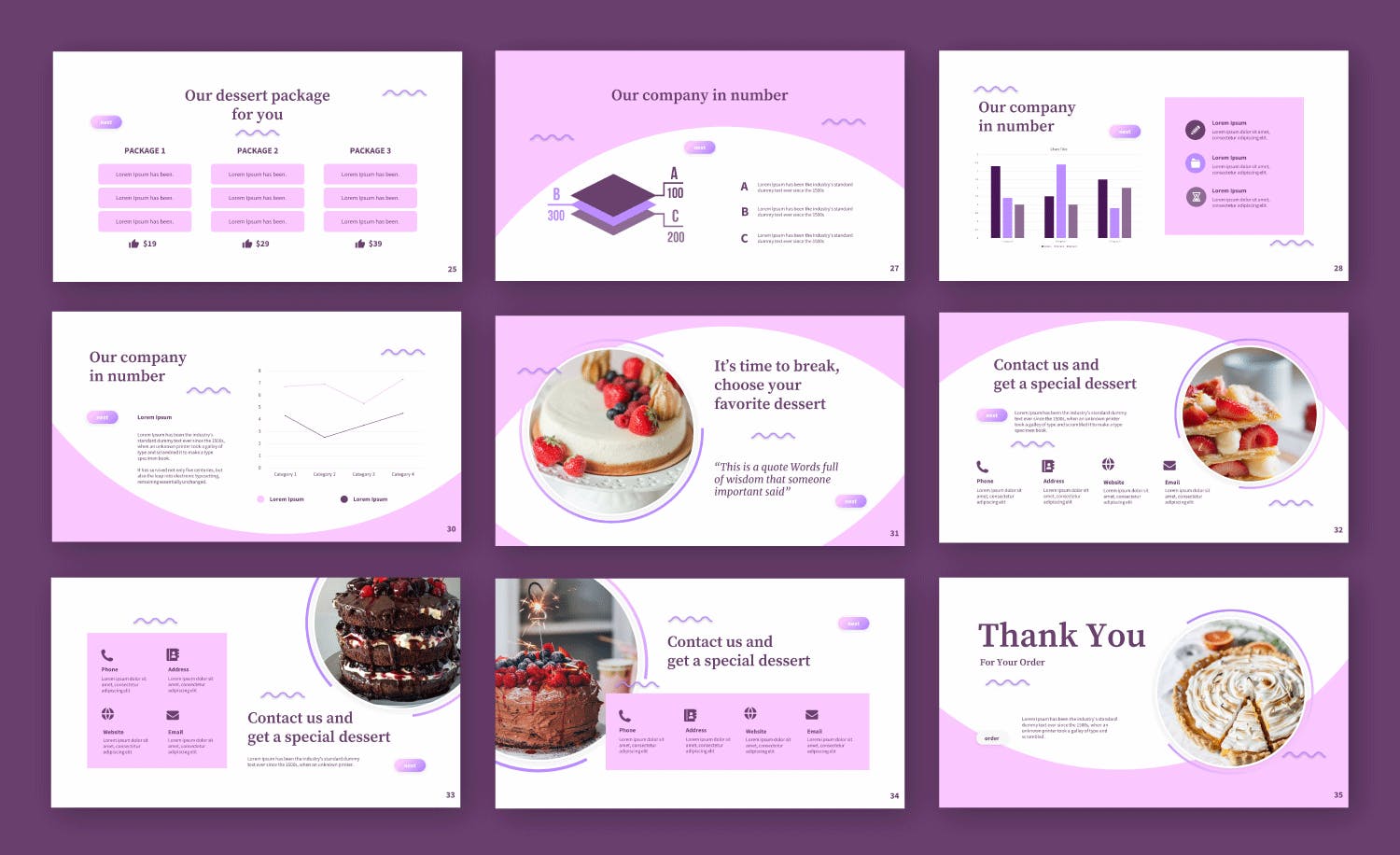 小吃&蛋糕PPT创意模板 Snack Cake Powerpoint Template 幻灯图表 第4张