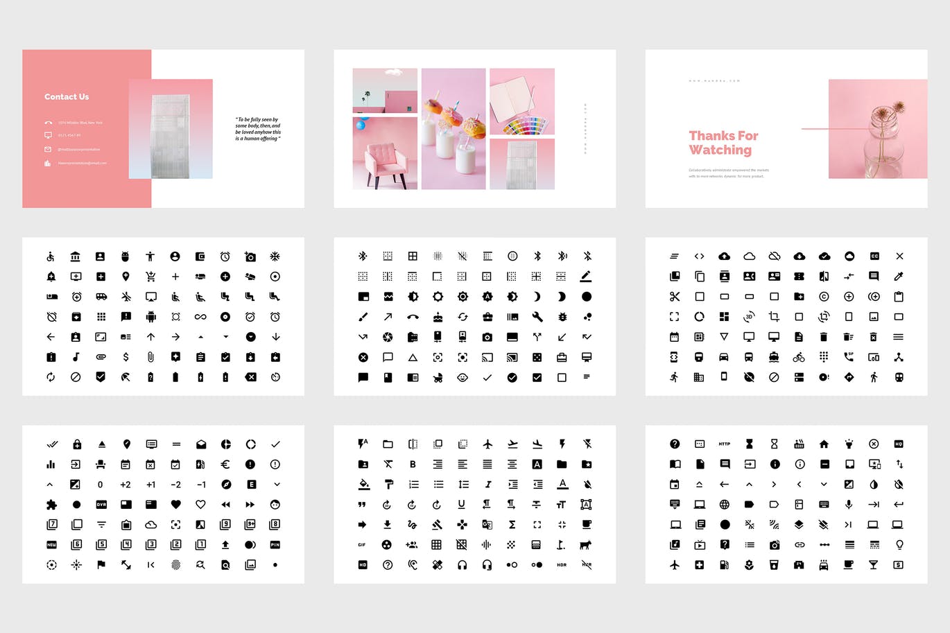 多用途粉色PPT设计模板 Hanora – Multipurposes Pink Powerpoint Template 幻灯图表 第3张