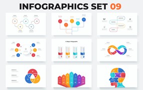 数据可视化信息图表元素集v9 Infographics Elements Set 09