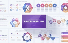 过程分析信息图表PPT幻灯片设计模板 Process Analysis – PowerPoint Infographics Slides