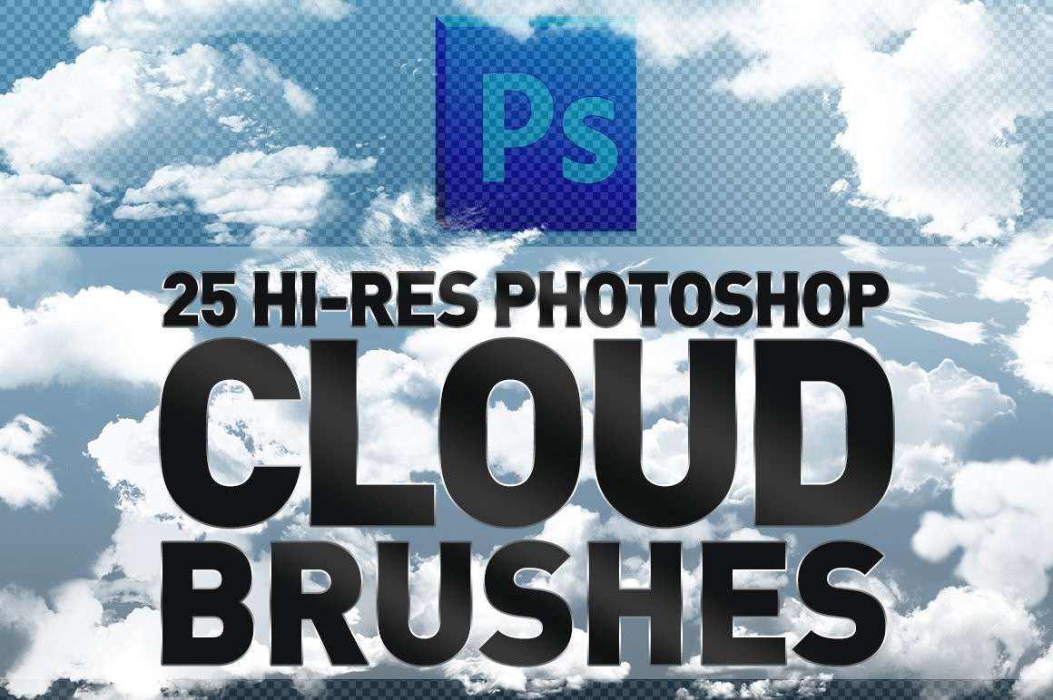 25个Photoshop高清云彩笔刷套装 笔刷资源 第1张