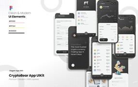 加密货币交易移动应用程序UI套件 CryptoBear App UIKit