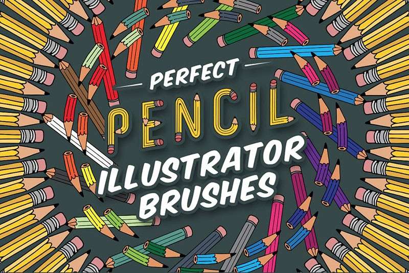 有趣的Illustrator铅笔头笔刷 笔刷资源 第1张