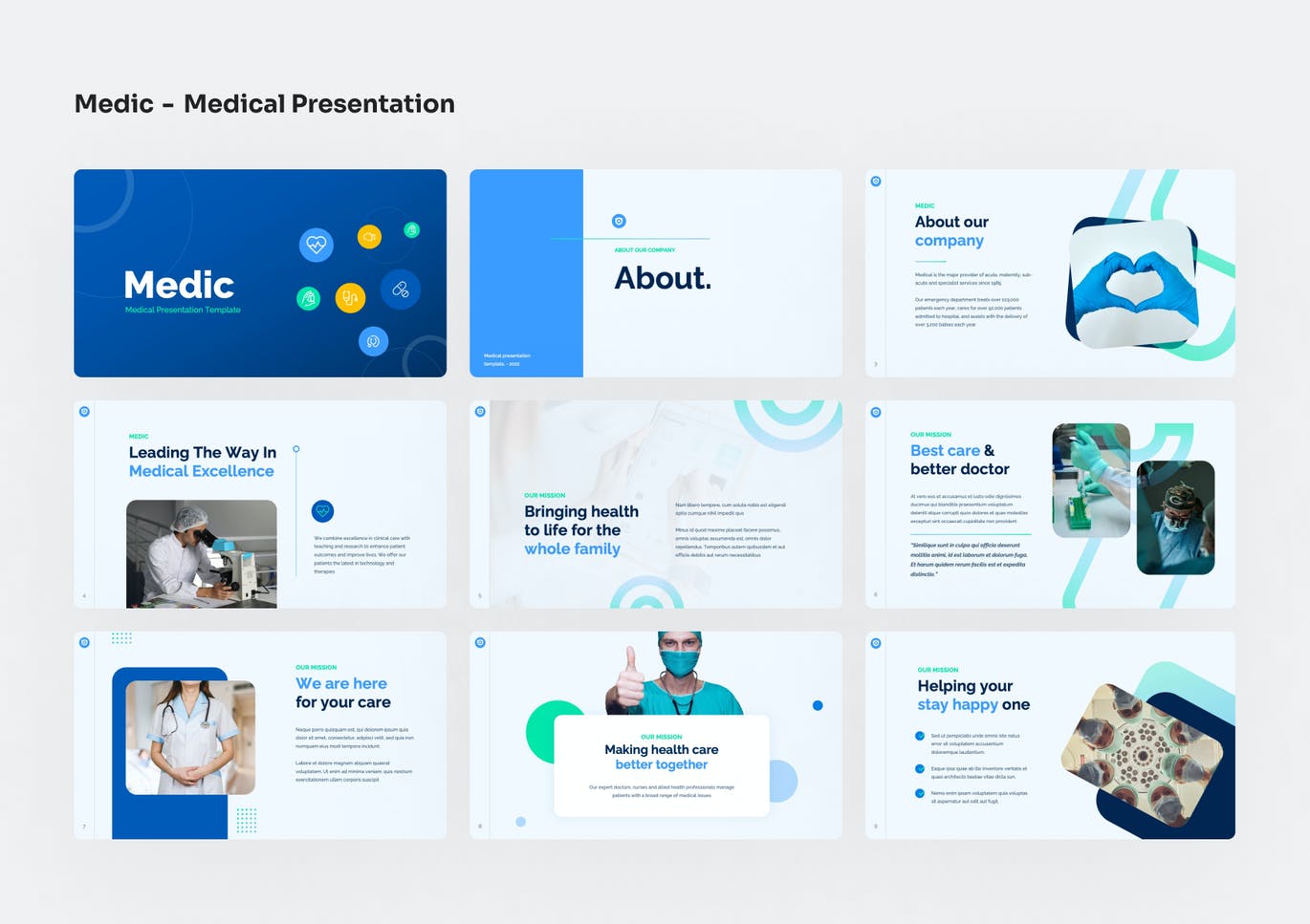 医疗诊所PPT创意模板 Medic – Medical PowerPoint Presentation 幻灯图表 第15张