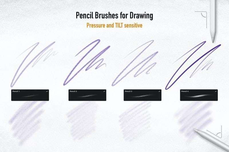 20个仿铅笔效果Procreate笔刷 笔刷资源 第3张