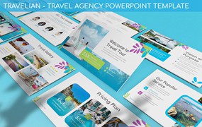 旅行社机构PPT幻灯片设计模板 Travelian – Travel Agency Powerpoint Template
