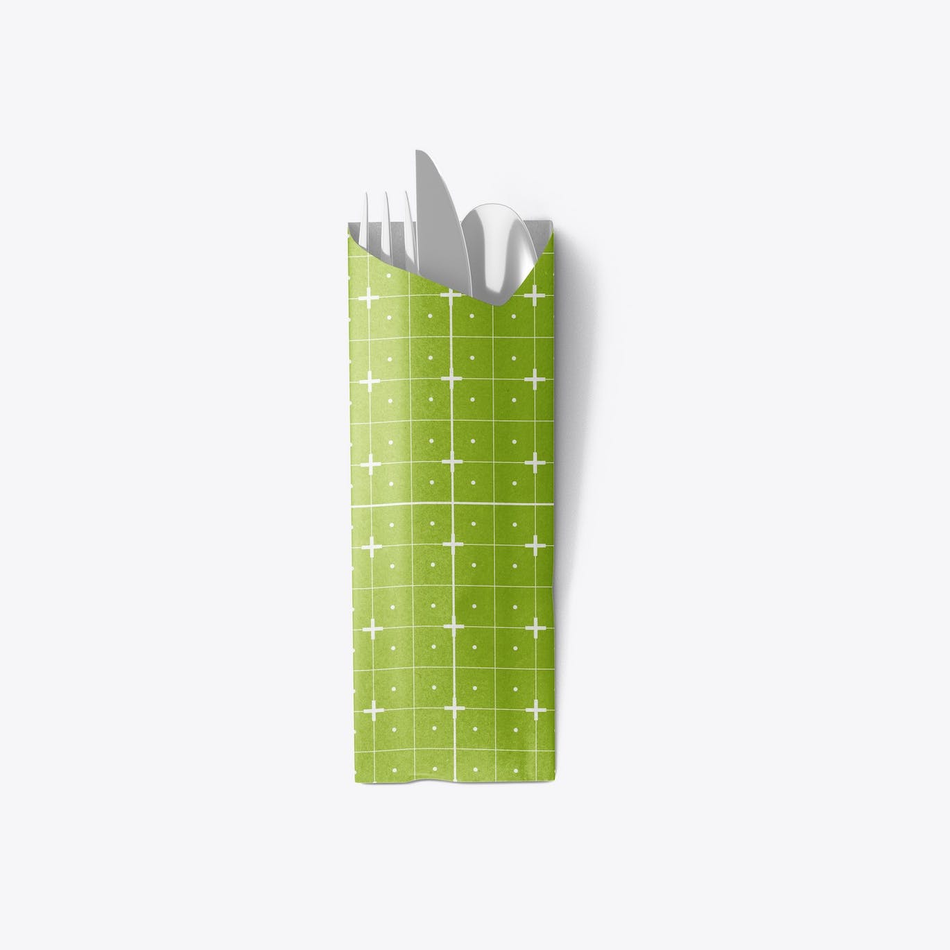 餐具套餐纸袋包装设计样机 Set Cutlery Holders Mockup 样机素材 第6张