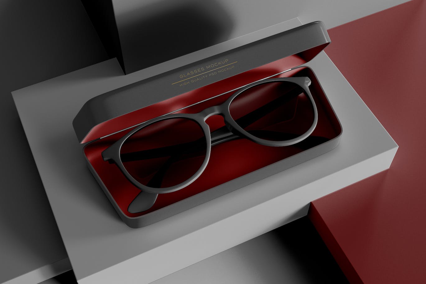 太阳镜眼镜品牌包装设计样机 Sunglasses Mockup 样机素材 第1张