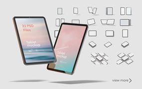 iPad Air 2022款苹果平板电脑样机 iPad Air 2022 Mockups