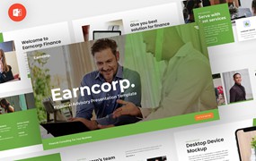 财务金融演示文稿PPT模板 Earncorp – Financial Powerpoint Template