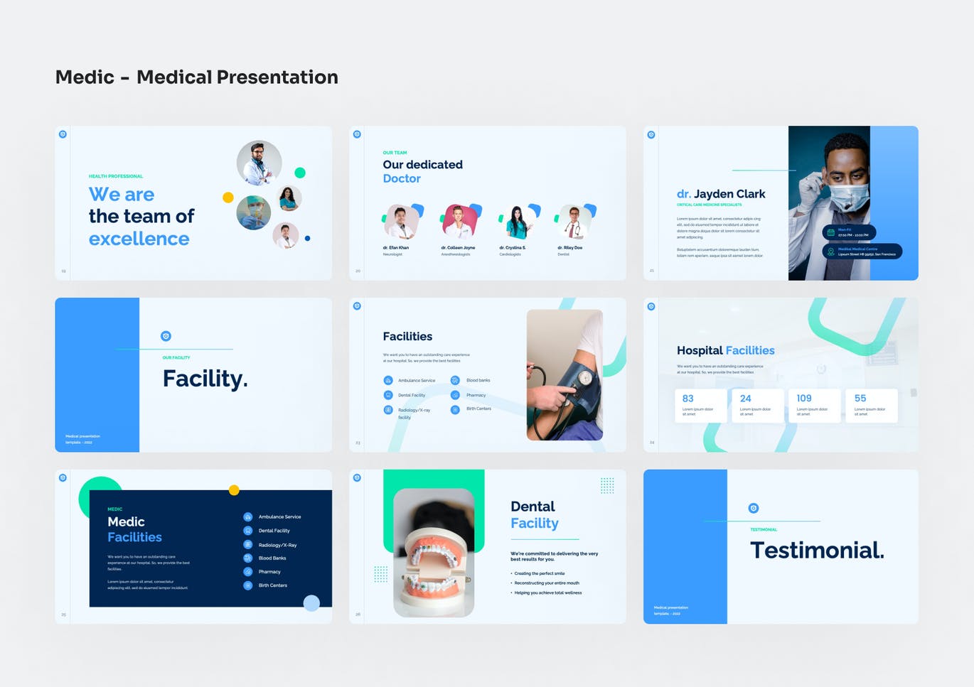 医疗诊所PPT创意模板 Medic – Medical PowerPoint Presentation 幻灯图表 第4张